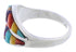 Silver Southwest Jewelry Turquoise Multicolor Ring Size 7-3/4 MX23479